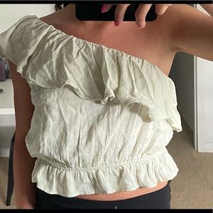 AMERICAN EAGLE one shoulder ruffle top